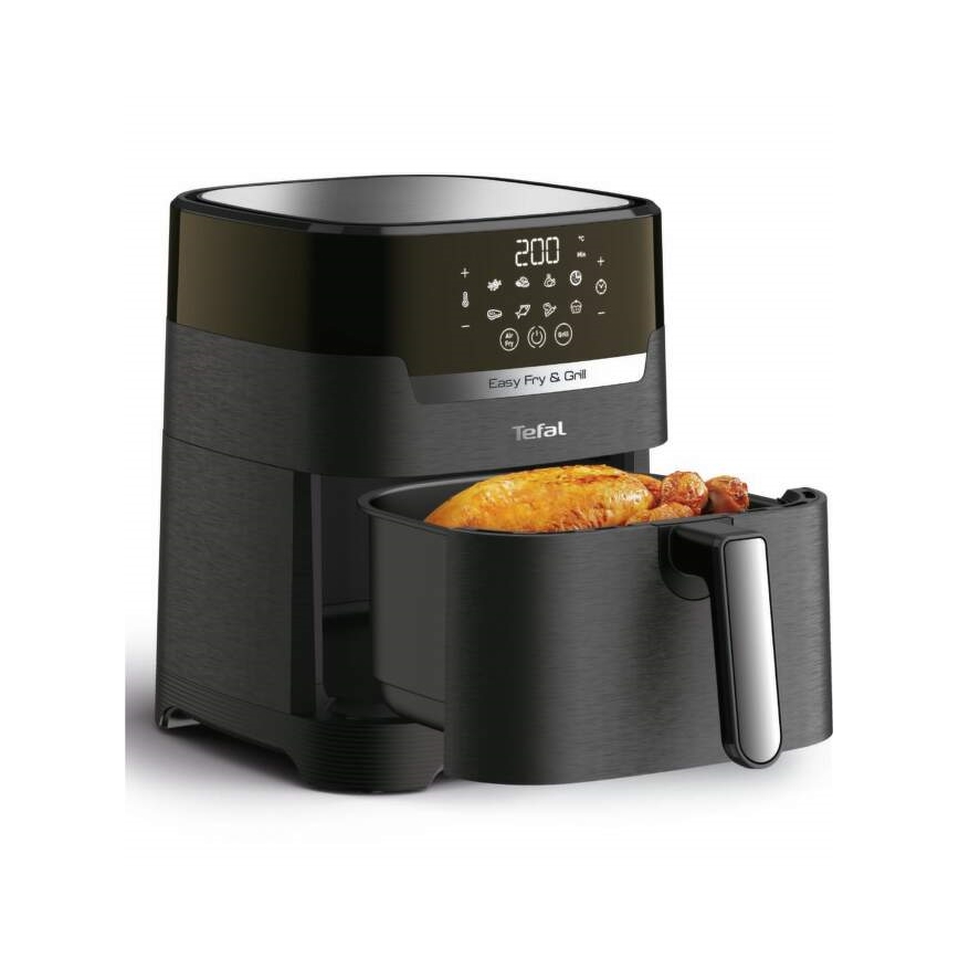 Tefal - Karšto oro gruzdintuvė 4,2 l EASY FRY&GRILL 2in1 1550W/230V juoda