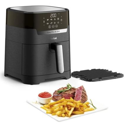 Tefal - Karšto oro gruzdintuvė 4,2 l EASY FRY&GRILL 2in1 1550W/230V juoda