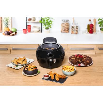 Tefal - Karšto oro gruzdintuvė ACTIFRY GENIUS DUAL MOTION 1,2l 1350W/230V juoda
