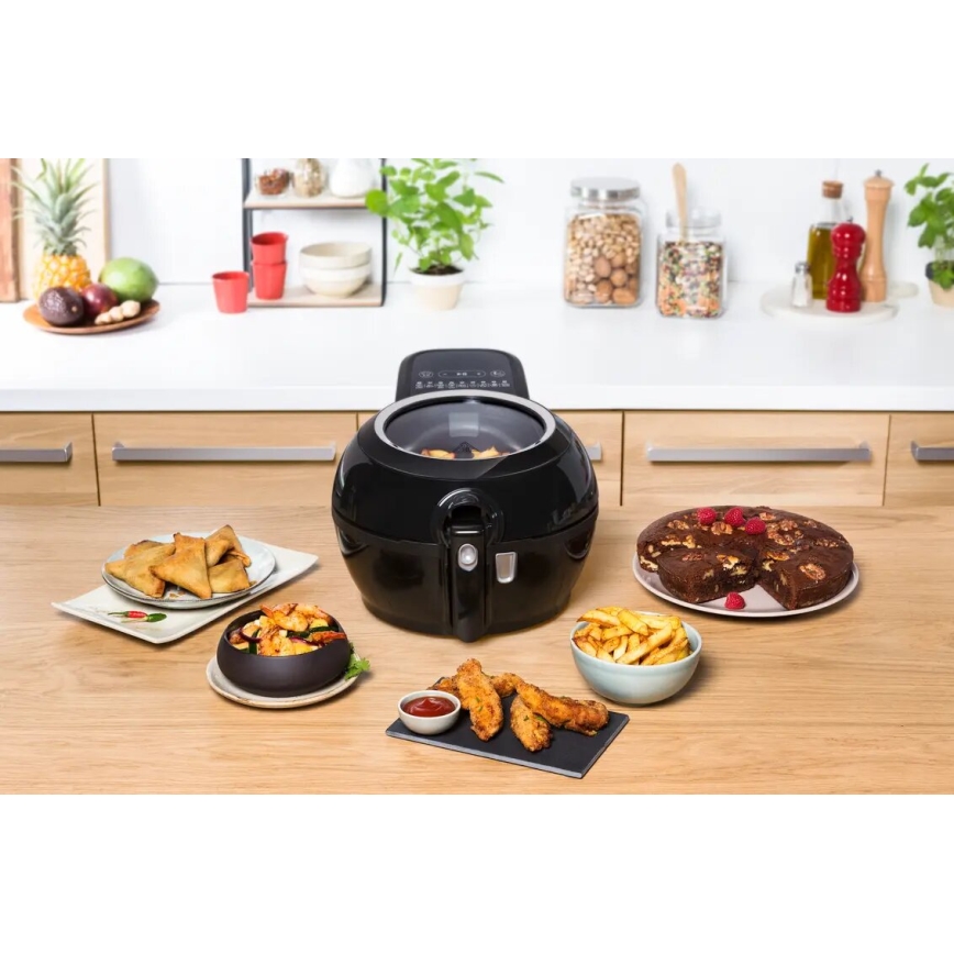 Tefal - Karšto oro gruzdintuvė ACTIFRY GENIUS DUAL MOTION 1,2l 1350W/230V juoda