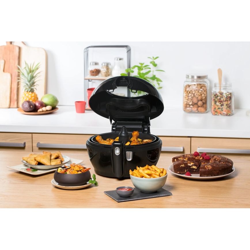 Tefal - Karšto oro gruzdintuvė ACTIFRY GENIUS DUAL MOTION 1,2l 1350W/230V juoda