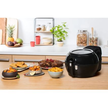Tefal - Karšto oro gruzdintuvė ACTIFRY GENIUS DUAL MOTION 1,2l 1350W/230V juoda
