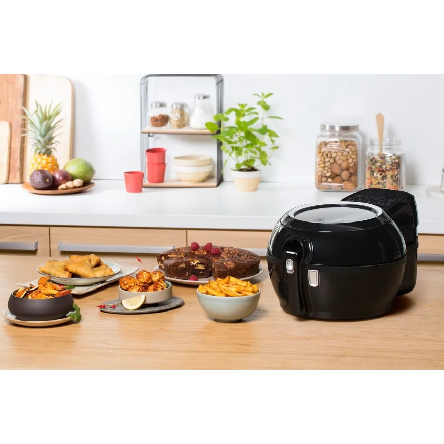 Tefal - Karšto oro gruzdintuvė ACTIFRY GENIUS DUAL MOTION 1,2l 1350W/230V juoda