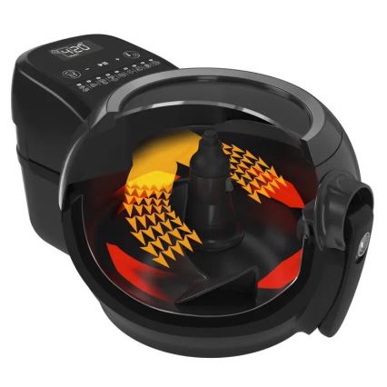 Tefal - Karšto oro gruzdintuvė ACTIFRY GENIUS DUAL MOTION 1,2l 1350W/230V juoda