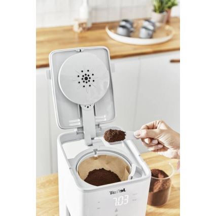 Tefal - Kavos virimo aparatas su LCD ekranu SENSE 1000W/230V balta
