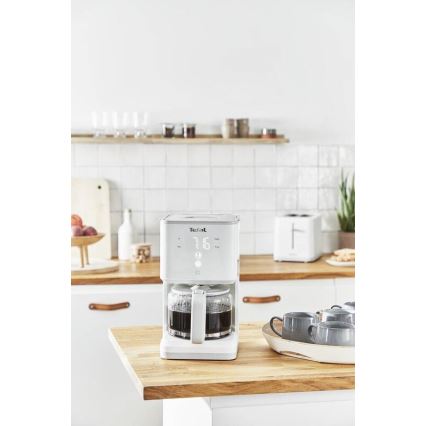 Tefal - Kavos virimo aparatas su LCD ekranu SENSE 1000W/230V balta
