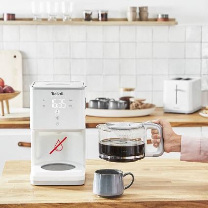 Tefal - Kavos virimo aparatas su LCD ekranu SENSE 1000W/230V balta