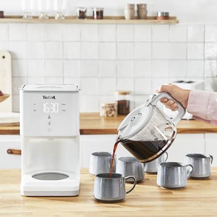 Tefal - Kavos virimo aparatas su LCD ekranu SENSE 1000W/230V balta