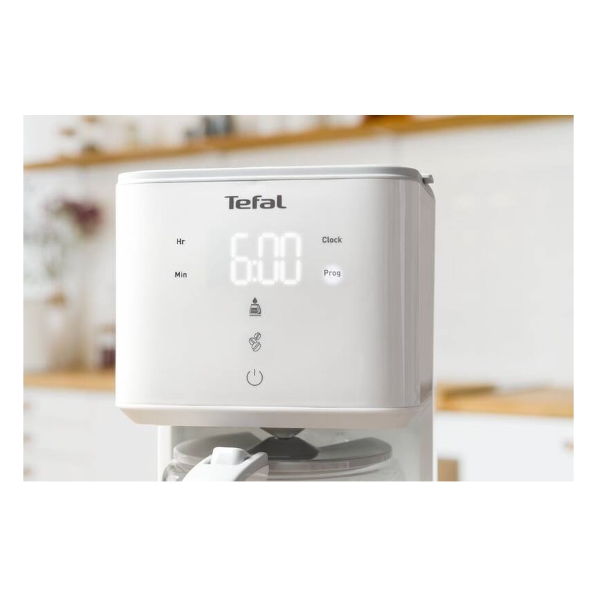 Tefal - Kavos virimo aparatas su LCD ekranu SENSE 1000W/230V balta
