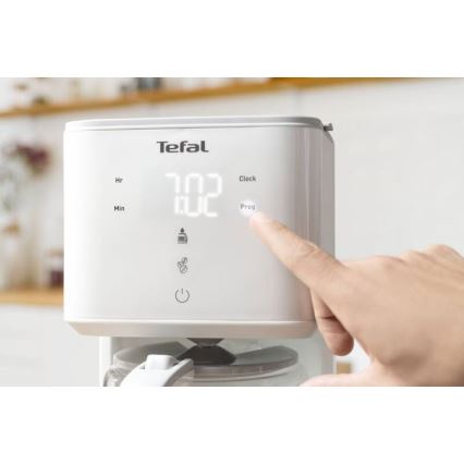Tefal - Kavos virimo aparatas su LCD ekranu SENSE 1000W/230V balta