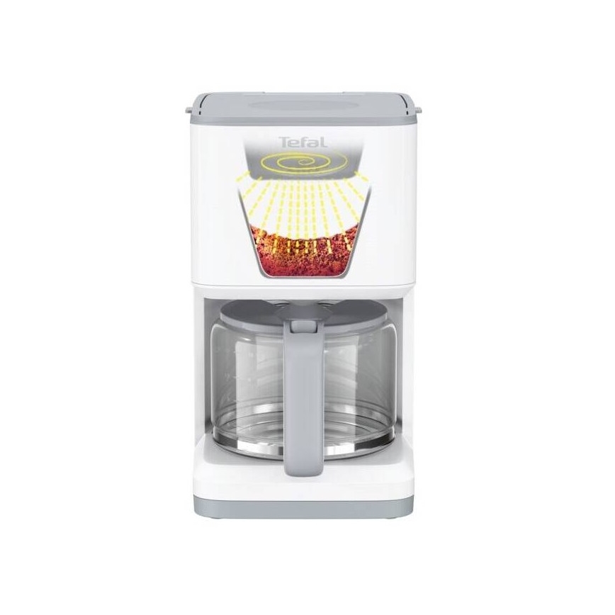 Tefal - Kavos virimo aparatas su LCD ekranu SENSE 1000W/230V balta