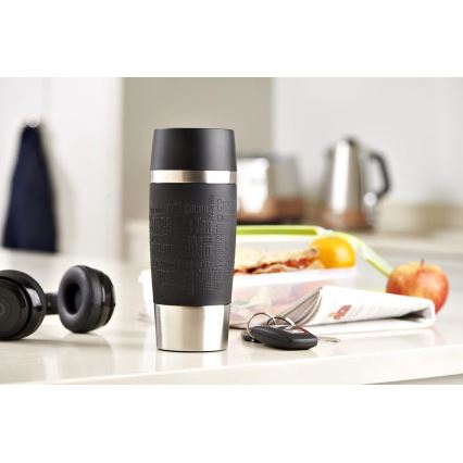 Tefal - Kelioninis puodelis 360 ml TRAVEL MUG nerūdijantis/juoda