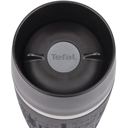 Tefal - Kelioninis puodelis 360 ml TRAVEL MUG nerūdijantis/juoda