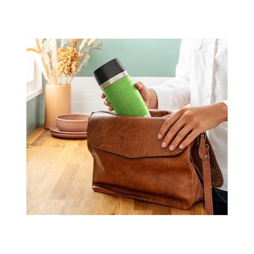 Tefal - Kelioninis puodelis 360 ml TRAVEL MUG nerūdijantis/žalia
