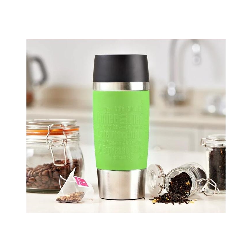 Tefal - Kelioninis puodelis 360 ml TRAVEL MUG nerūdijantis/žalia