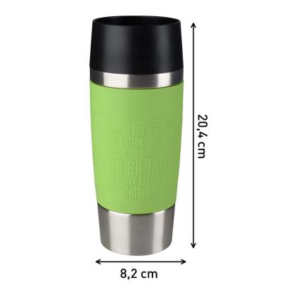 Tefal - Kelioninis puodelis 360 ml TRAVEL MUG nerūdijantis/žalia