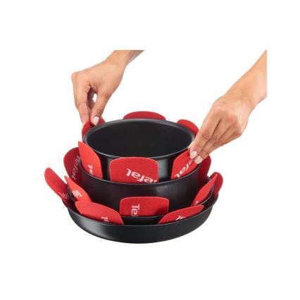 Tefal - Keptuvė protector KOMPLEKTAS 4 vnt. INGENIO raudona