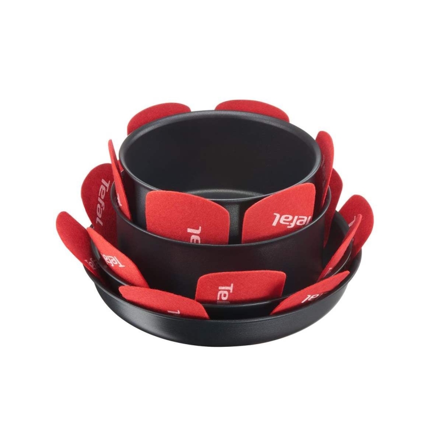 Tefal - Keptuvė protector KOMPLEKTAS 4 vnt. INGENIO raudona