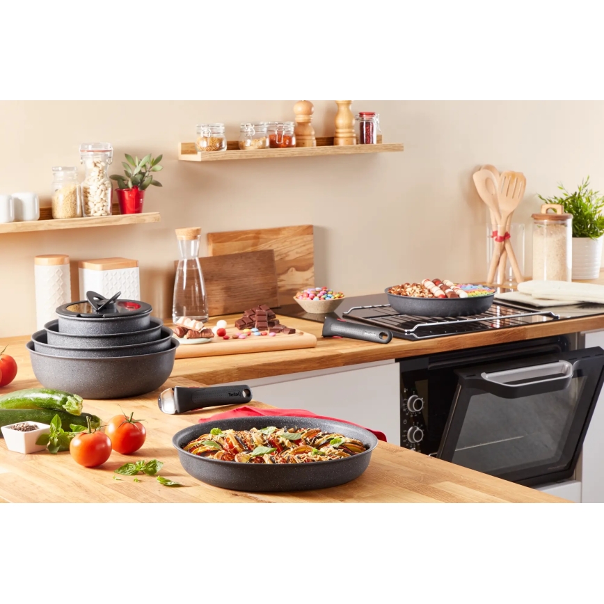 Tefal - KOMPLEKTAS of mažas pots 4 vnt. INGENIO NATURAL FORCE