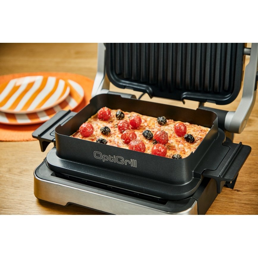 Tefal - Kontaktinis grilis OPTIGRILL 2100W/230V matinis chromas