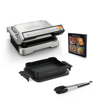 Tefal - Kontaktinis grilis OPTIGRILL 2100W/230V matinis chromas