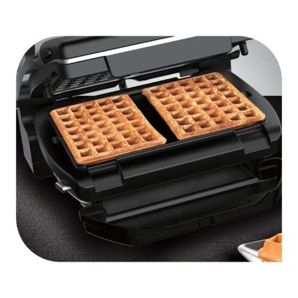 Tefal - Kontaktinis grilis OPTIGRILL+ INOX WAFFLES 2000W/230V juoda/chromas