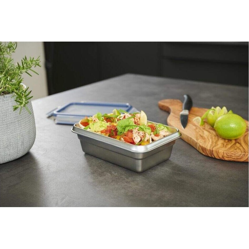 Tefal - Maisto dėžutė 0,8 l MSEAL STEEL mėlyna/nerūdijantis