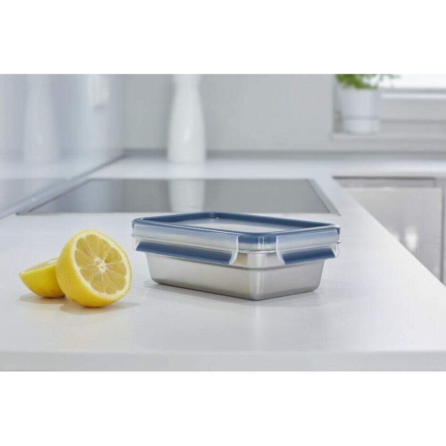Tefal - Maisto dėžutė 0,8 l MSEAL STEEL mėlyna/nerūdijantis