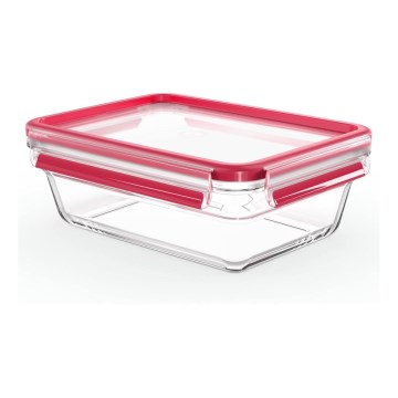 Tefal - Maisto indas 1,3 l MSEAL GLASS raudonas/stiklas