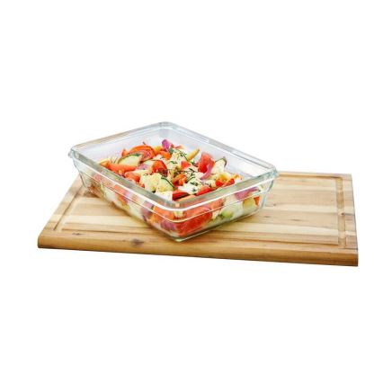 Tefal - Maisto indelis 0,45 l MSEAL GLASS raudonas/stiklas