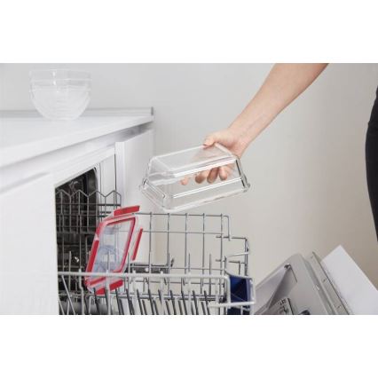 Tefal - Maisto indelis 0,85 l MSEAL GLASS raudonas/stiklas