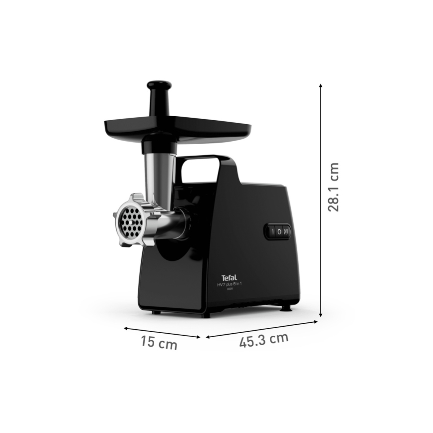 Tefal - Mėsmalė 6in1 2000W/230V juoda