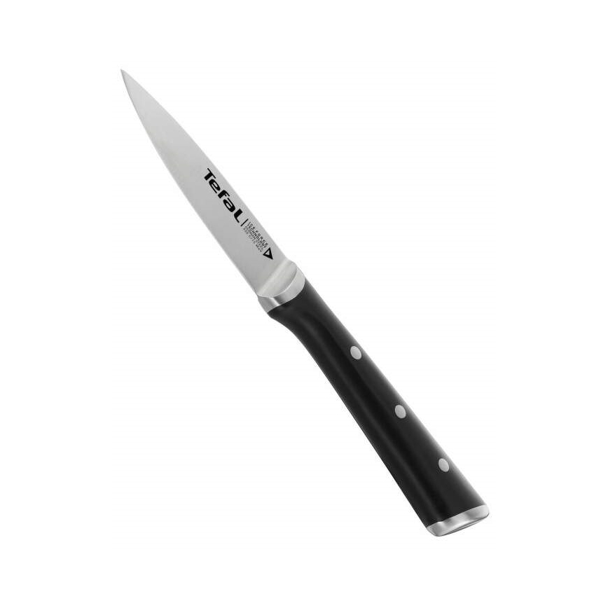 Tefal - Nerūdijančio plieno raižybos peilis ICE FORCE 9 cm blizgus chromas/juoda