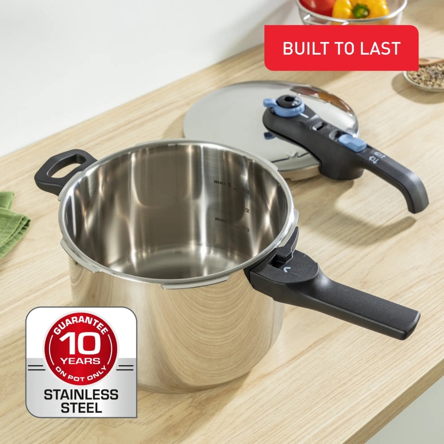 Tefal - Rinkinys slėginių puodų 4/6 l SECURE TRENDY iš nerūdijančio plieno