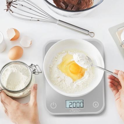 Tefal - Virtuvės svarstyklės OPTISS 2xAAA pilkos spalvos