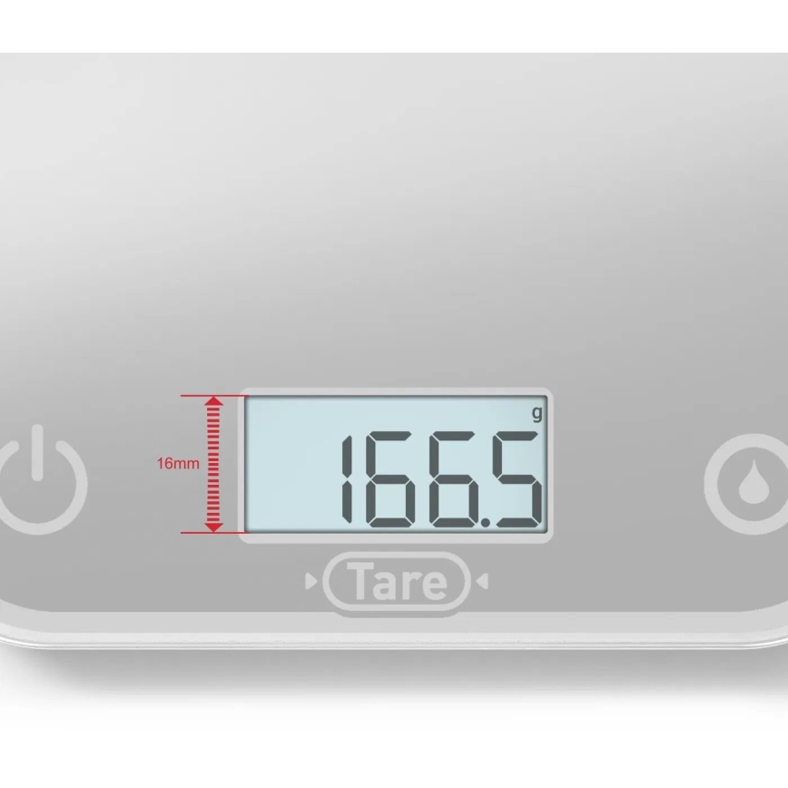 Tefal - Virtuvės svarstyklės OPTISS 2xAAA pilkos spalvos