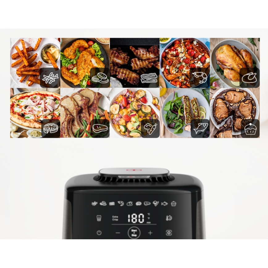 Tefal - Oro gruzdintuvė 5 l EASY FRY SILENCE COAL 1400-1670W/230V