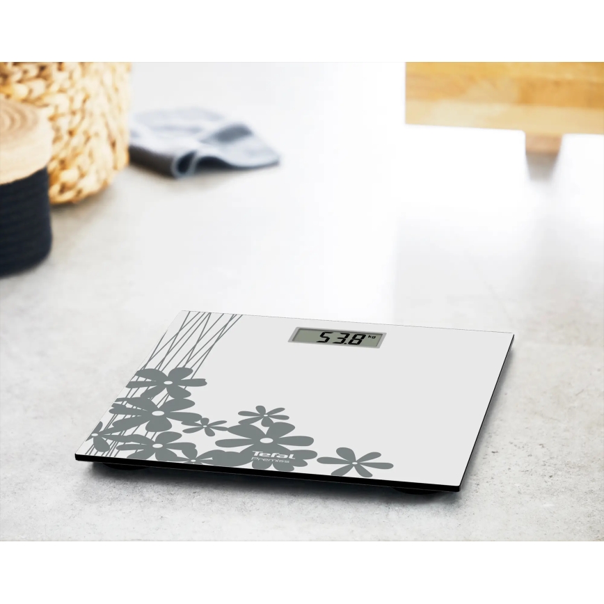 Tefal - Skaitmeninės asmeninės svarstyklės PREMISS 1xCR2032 pilka