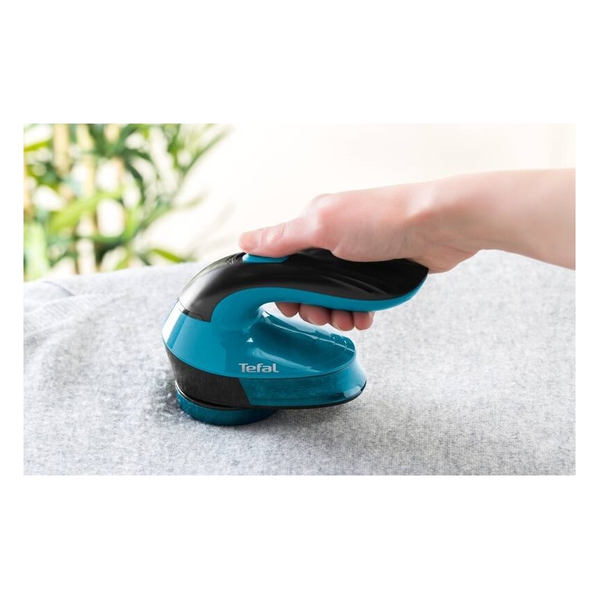 Tefal - Pūkelių valiklis LINT 2xAA juoda/mėlyna