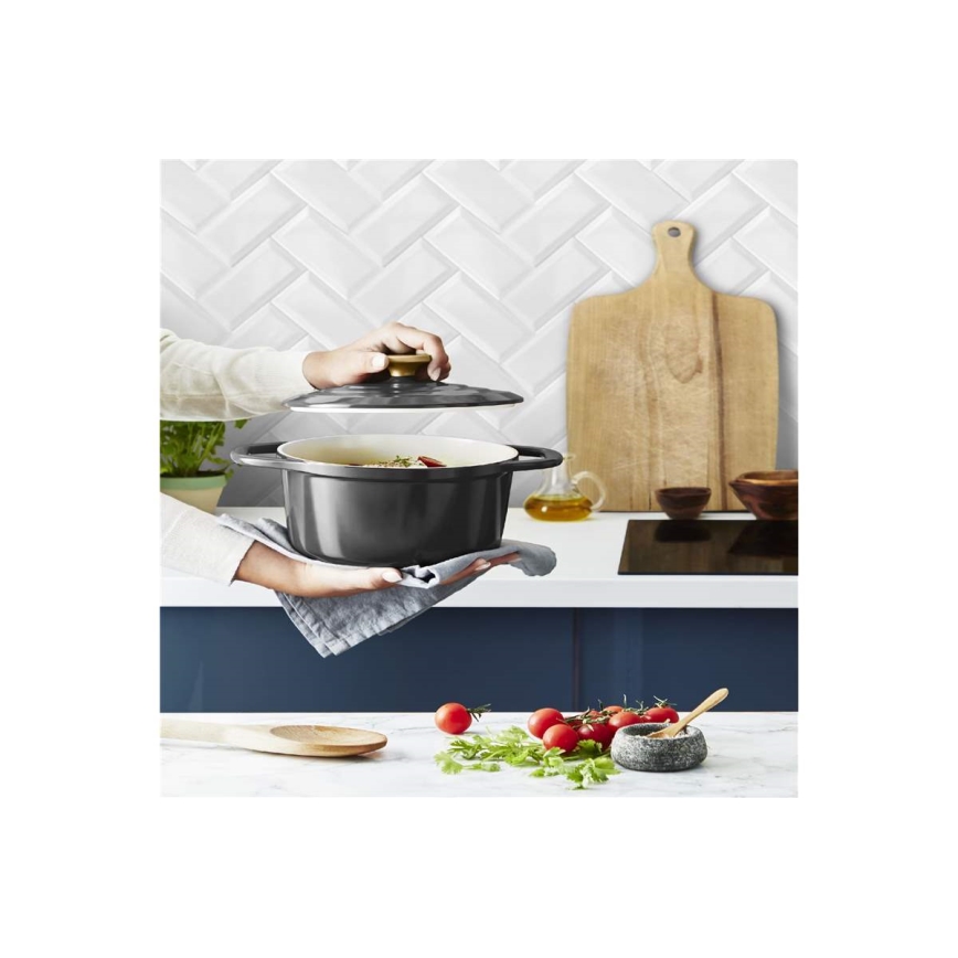 Tefal - Puodas su dangteliu AIR 20 cm antracitas