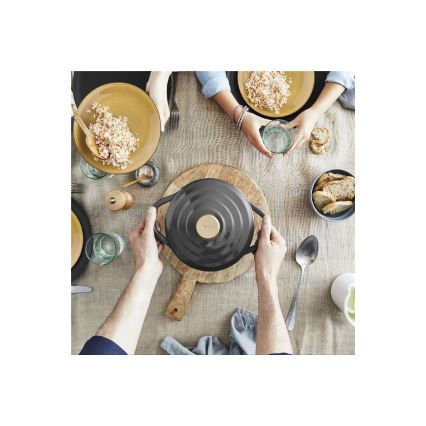 Tefal - Puodas su dangteliu AIR 20 cm antracitas