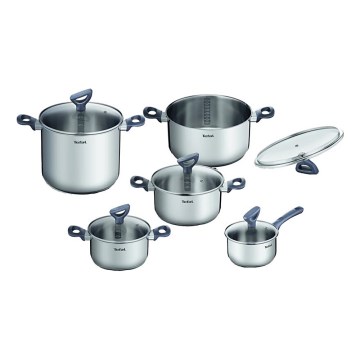 Tefal - Puodų komplektas 10 vnt. DAILY COOK nerūdijantis