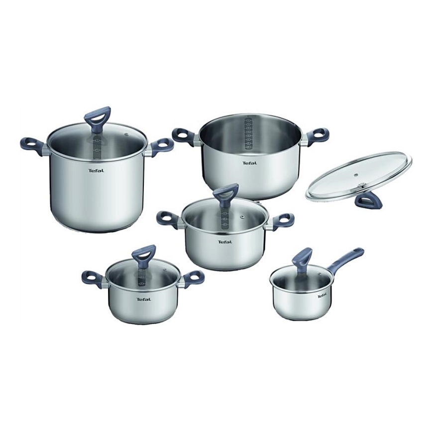 Tefal - Puodų komplektas 10 vnt. DAILY COOK nerūdijantis