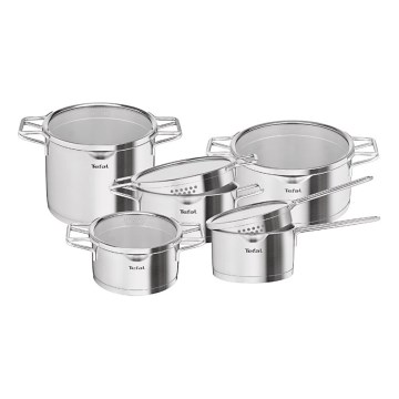 Tefal - Puodų rinkinys, 10 vnt NORDICA iš nerūdijančio plieno