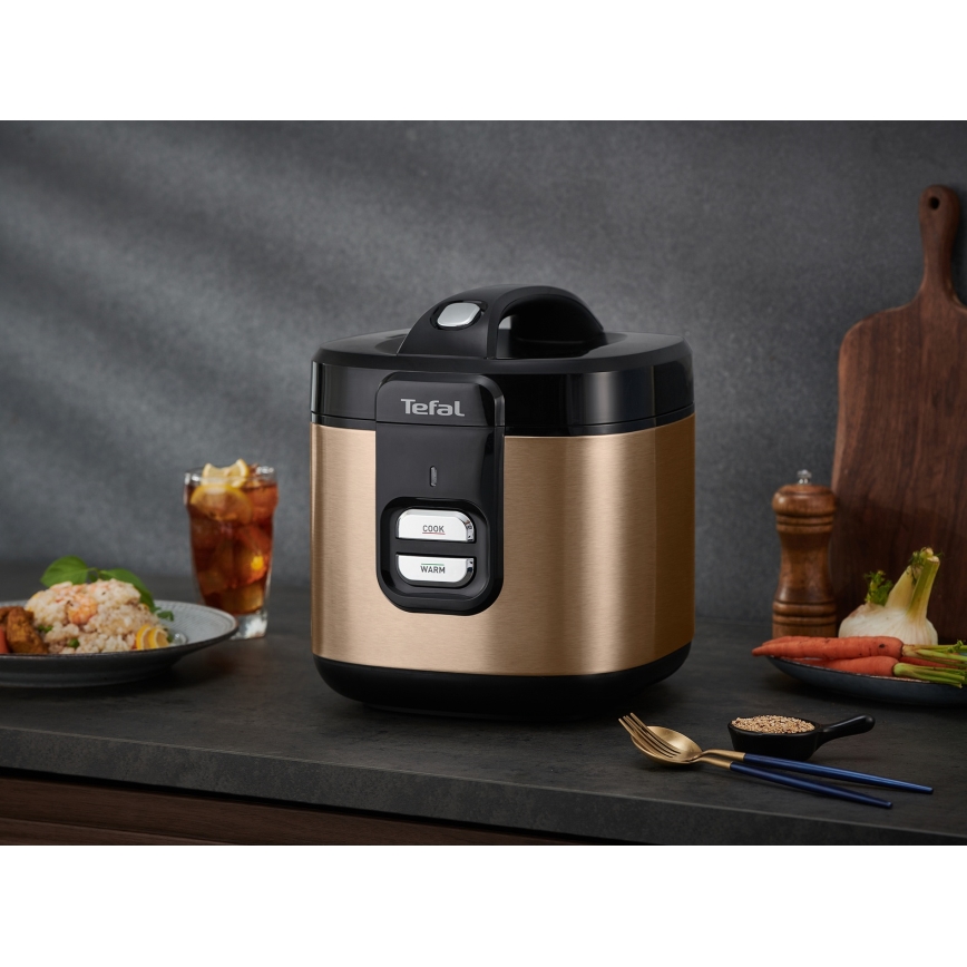 Tefal - Ryžių viryklė COPPERTINTO 600/230V 2 l varinė