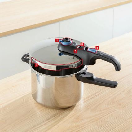 Tefal - Slėginė viryklė 4 l SECURE TRENDY nerūdijantis