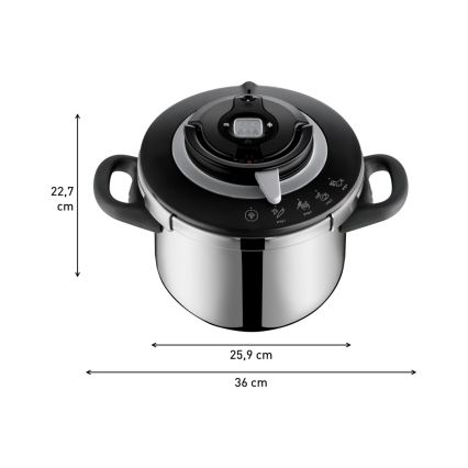 Tefal - Slėginė viryklė 6 l CLIPSO+ CHEF nerūdijantis