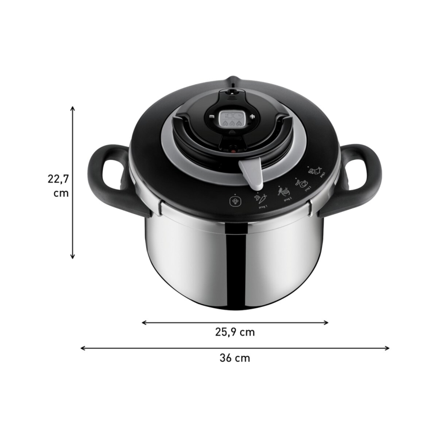 Tefal - Slėginė viryklė 6 l CLIPSO+ CHEF nerūdijantis