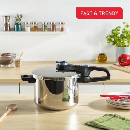 Tefal - Slėginė viryklė 6 l SECURE TRENDY nerūdijantis