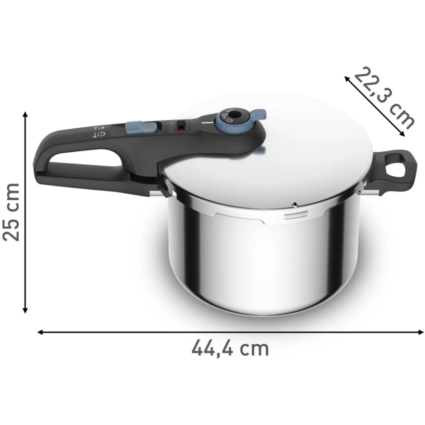 Tefal - Slėginė viryklė 6 l SECURE TRENDY nerūdijantis